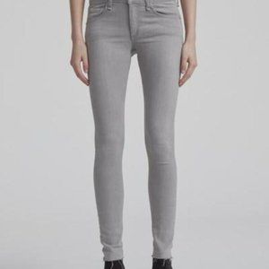rag & bone Ankle Skinny Jean Sz 28 Raw Hem Light Gray Midrise